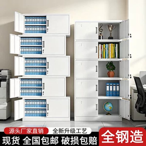 钢制带锁办公文件柜资料档案柜办公室储物矮柜全钢柜体
